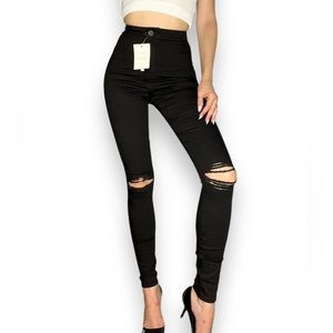 ASOS Black Ripped Skinny Jeans